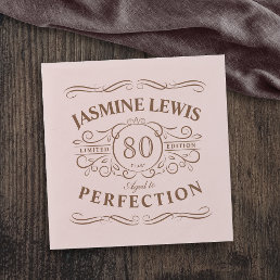 Personalized Vintage Aged To Perfection birthday N Napkins