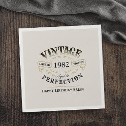 Personalized Vintage Aged To Perfection Birthday  Napkins