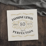 Personalized Vintage Aged To Perfection birthday Napkins<br><div class="desc">Black gold and beige fun vintage aged to perfection adult birthday napkins,  great for any age birthday celebration,  or other occasions. Custom it with your own name and text.</div>