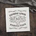 Personalized Vintage Aged To Perfection birthday Napkins<br><div class="desc">Black and white fun vintage aged to perfection adult birthday napkins,  great for any age birthday celebration,  or other occasions. Custom it with your own name and text.</div>