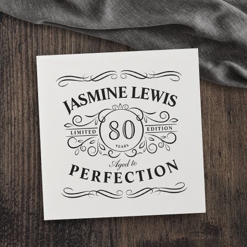 Personalized Vintage Aged To Perfection birthday Napkins