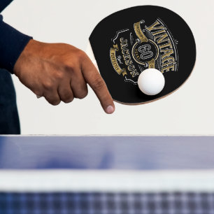 Personalized Vintage Aged To Perfection Birthday Ping Pong Paddle