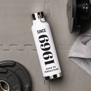 Personalized Vintage Aged To Perfection Birthday Water Bottle