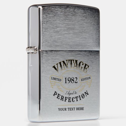 Personalized Vintage Aged To Perfection Birthday Z Zippo Lighter