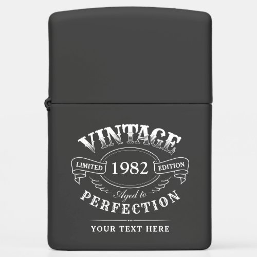 Personalized Vintage Aged To Perfection Birthday Z Zippo Lighter