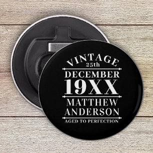 Personalized Vintage Aged to Perfection Bottle Opener