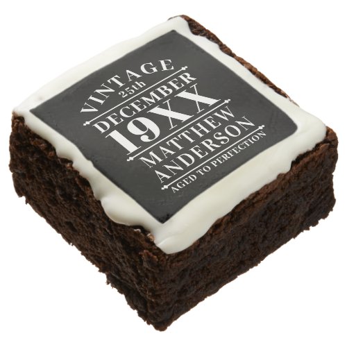 Personalized Vintage Aged to Perfection Brownie