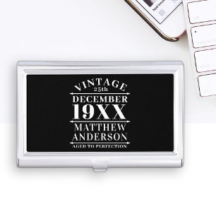 Personalized Vintage Aged to Perfection Business Card Case
