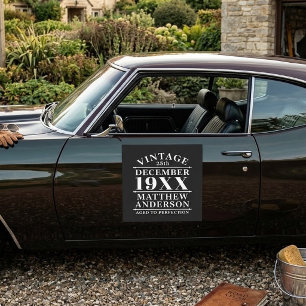 Personalized Vintage Aged to Perfection Car Magnet