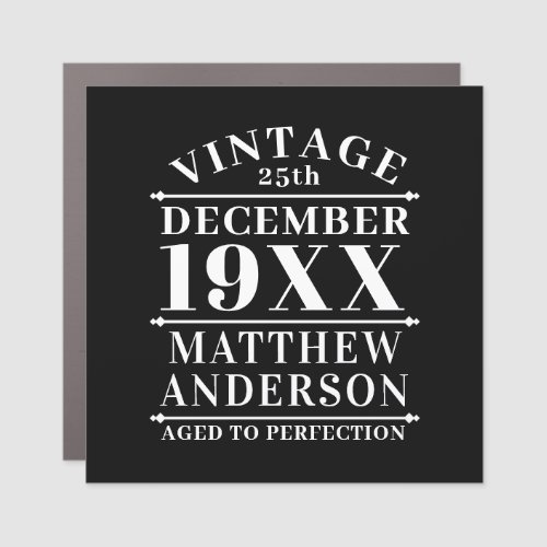 Personalized Vintage Aged to Perfection Car Magnet