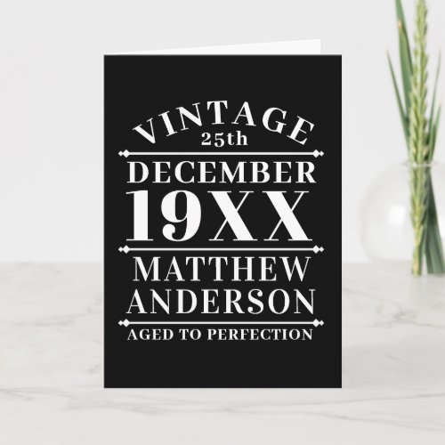 Personalized Vintage Aged to Perfection Card