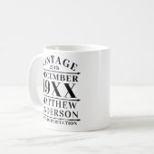 Personalized Vintage Aged to Perfection Coffee Mug (Front Left)