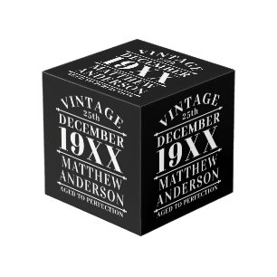 Personalized Vintage Aged to Perfection Cube