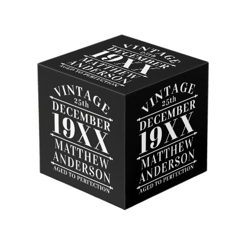 Personalized Vintage Aged to Perfection Cube