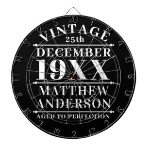Personalized Vintage Aged to Perfection Dart Board