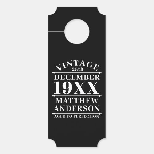 Personalized Vintage Aged to Perfection Door Hanger