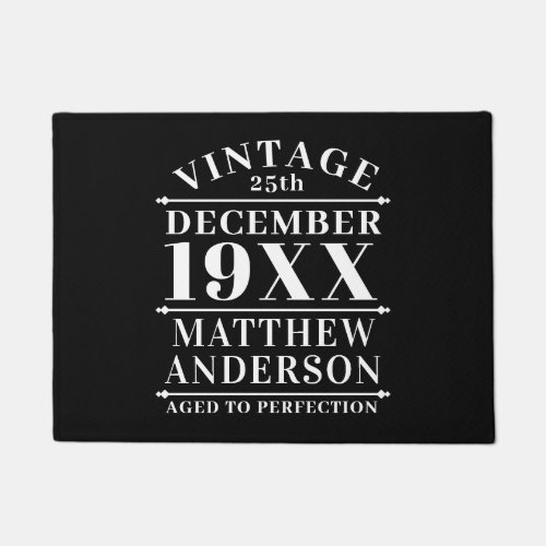 Personalized Vintage Aged to Perfection Doormat