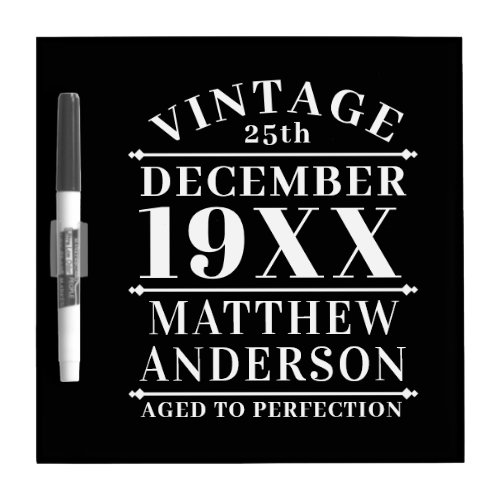 Personalized Vintage Aged to Perfection Dry Erase Board