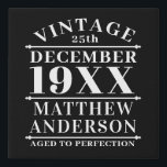 Personalized Vintage Aged to Perfection Faux Canvas Print<br><div class="desc">Personalized vintage aged to perfection design could be a great gift for your friends or family member,  or you can use it yourself.</div>