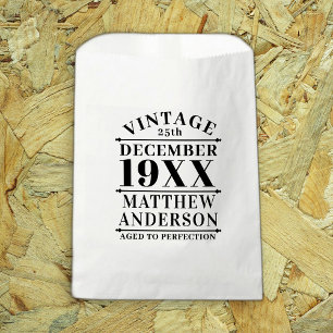 Personalized Vintage Aged to Perfection Favor Bag