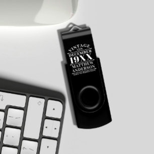 Personalized Vintage Aged to Perfection Flash Drive