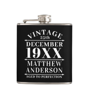 Personalized Vintage Aged to Perfection Flask