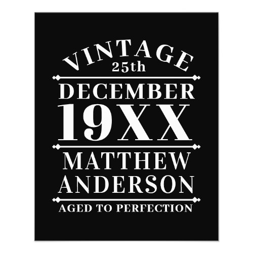 Personalized Vintage Aged to Perfection Flyer