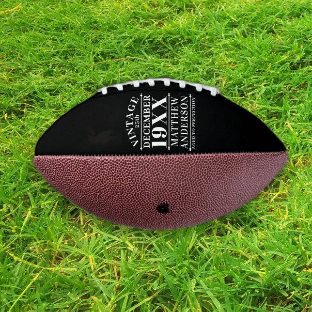 Personalized Vintage Aged to Perfection Football (Creator Uploaded)