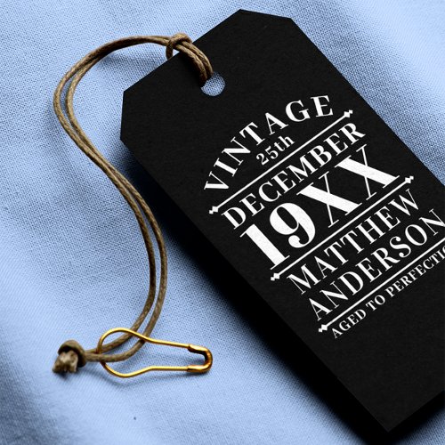 Personalized Vintage Aged to Perfection Gift Tags