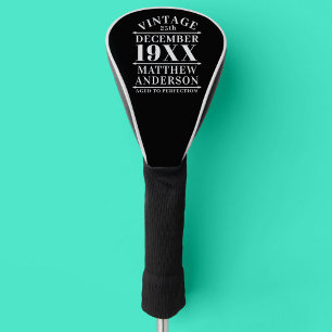 Personalized Vintage Aged to Perfection Golf Head Cover