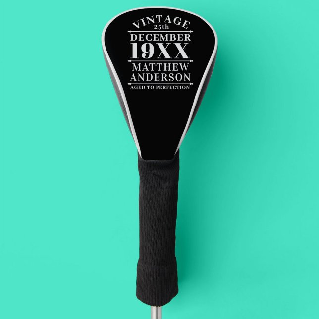 Personalized Vintage Aged to Perfection Golf Head Cover (Creator Uploaded)