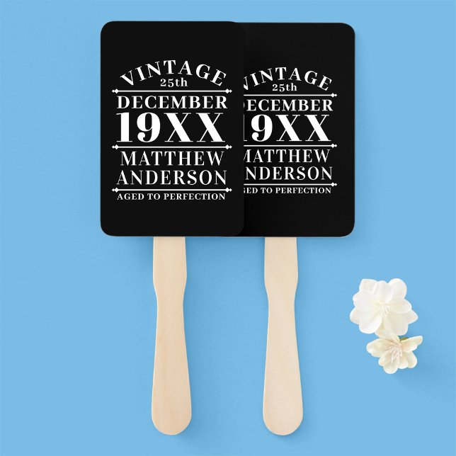 Personalized Vintage Aged to Perfection Hand Fan (Creator Uploaded)