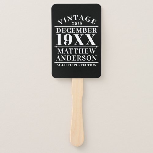 Personalized Vintage Aged to Perfection Hand Fan