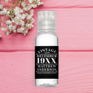 Personalized Vintage Aged to Perfection Hand Sanitizer