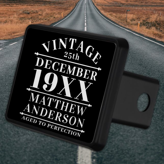 Personalized Vintage Aged to Perfection Hitch Cover (Creator Uploaded)