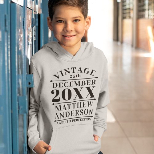 Personalized Vintage Aged to Perfection Hoodie