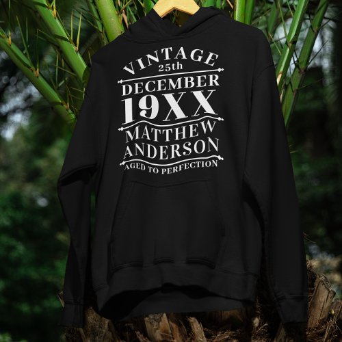 Personalized Vintage Aged to Perfection Hoodie