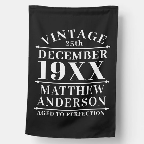 Personalized Vintage Aged to Perfection House Flag