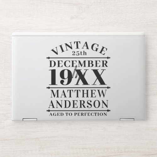 Personalized Vintage Aged to Perfection HP Laptop Skin