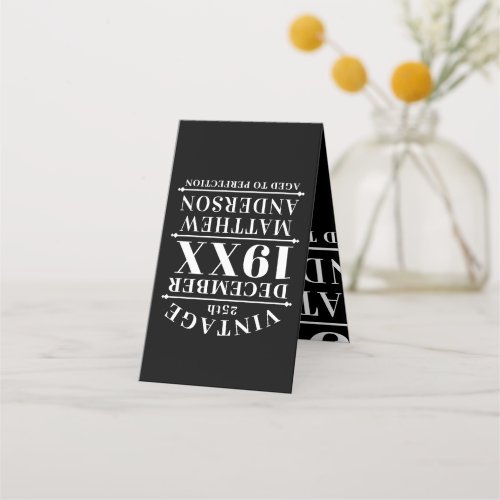 Personalized Vintage Aged to Perfection Loyalty Card