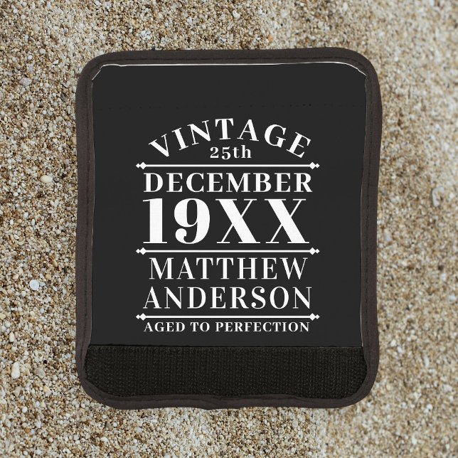 Personalized Vintage Aged to Perfection Luggage Handle Wrap (Creator Uploaded)