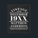Personalized Vintage Aged to Perfection Metal Print<br><div class="desc">Personalized vintage aged to perfection design could be a great gift for your friends or family member,  or you can use it yourself.</div>