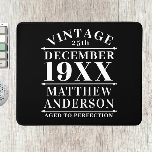 Personalized Vintage Aged to Perfection Mouse Pad