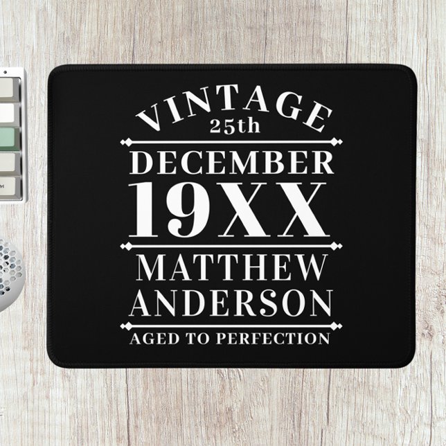 Personalized Vintage Aged to Perfection Mouse Pad (Creator Uploaded)
