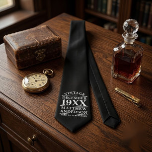 Personalized Vintage Aged to Perfection Neck Tie