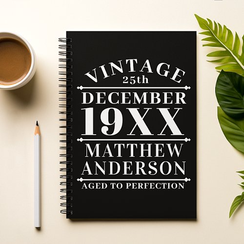 Personalized Vintage Aged to Perfection Notebook