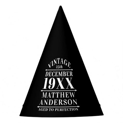 Personalized Vintage Aged to Perfection Party Hat