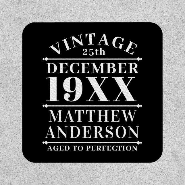 Personalized Vintage Aged to Perfection Patch (Front)