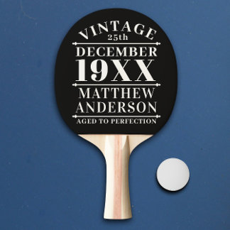 Personalized Vintage Aged to Perfection Ping Pong Paddle