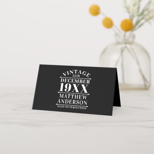 Personalized Vintage Aged to Perfection Place Card